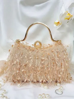 Fashion Retro Stage Vintage Tassel Evening Handle Bag