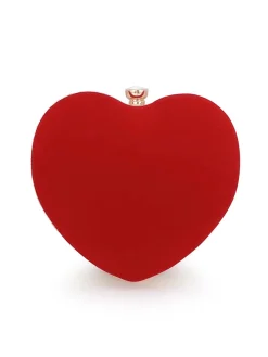 New Retro Stage Vintage Velvet Heart Handle Bag
