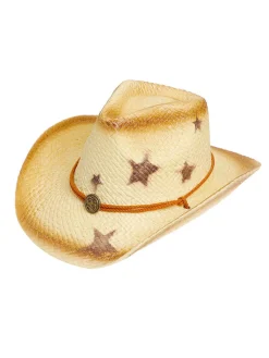 Hot Retro Stage Vintage Wide Brim Star Cowgirl Sun Hat