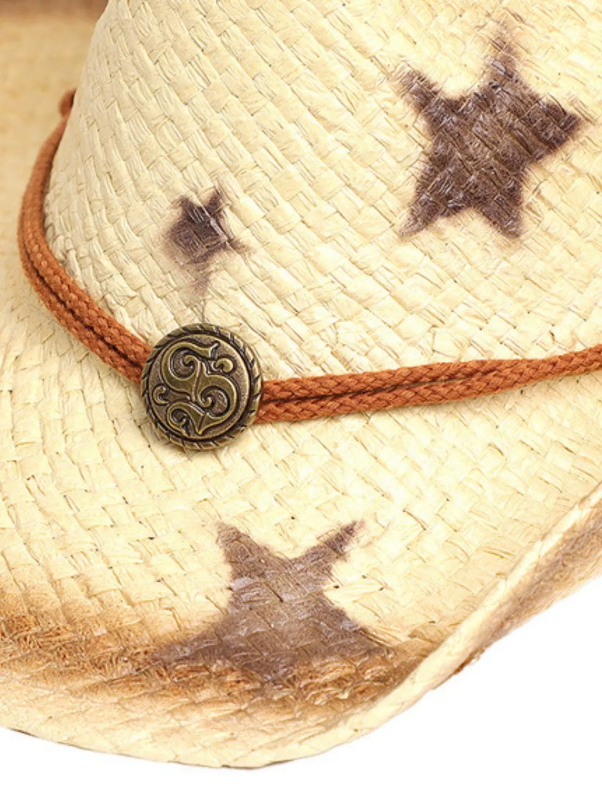 Hot Retro Stage Vintage Wide Brim Star Cowgirl Sun Hat