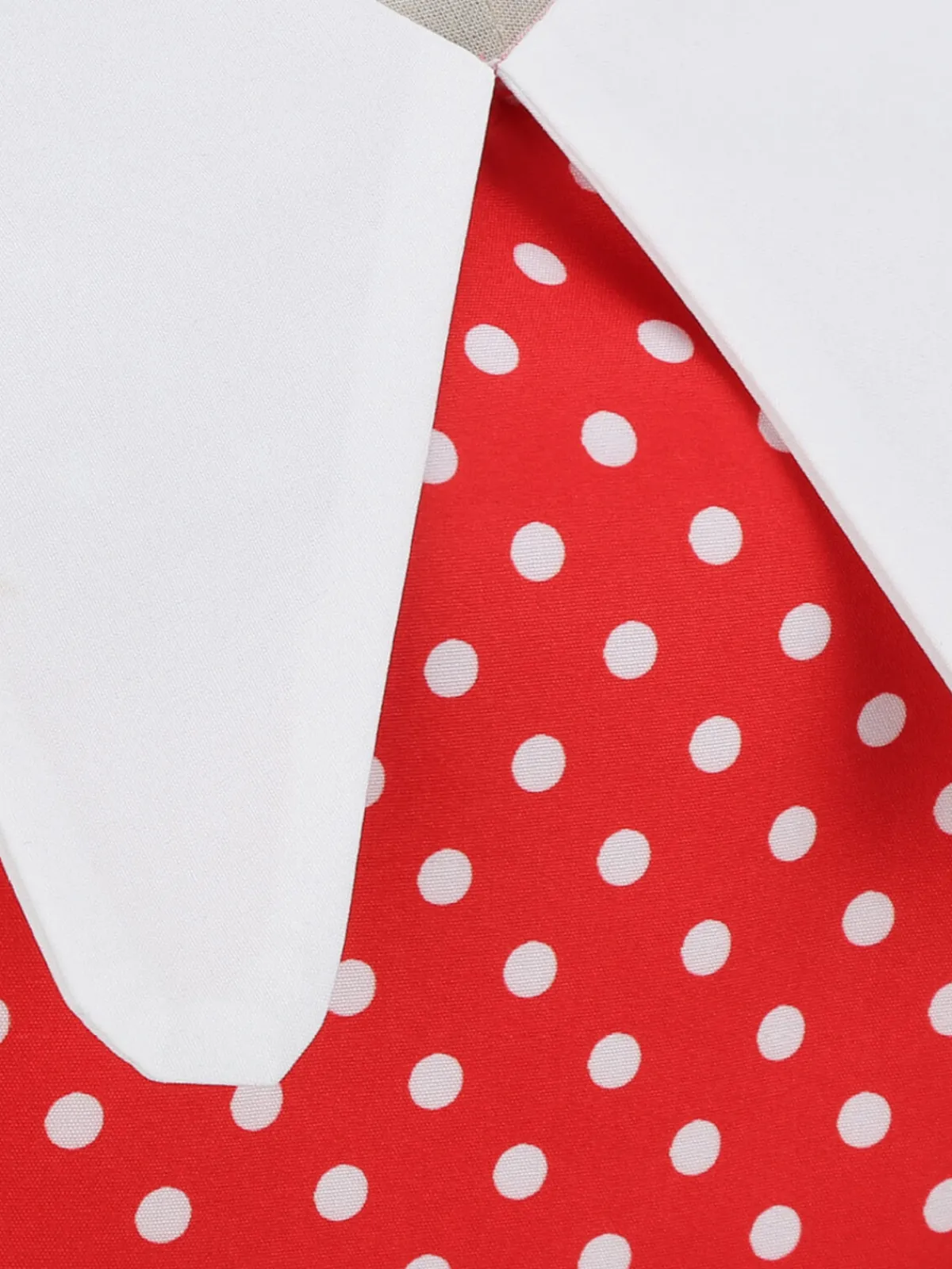 Fashion Retro Stage White Collar Polka Dot Swing Dress With Belt