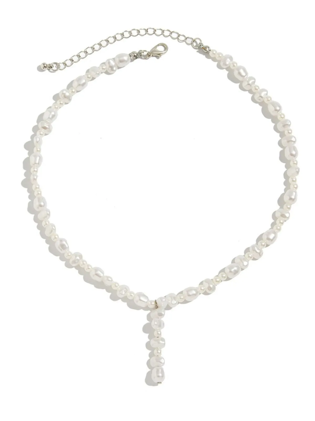 Fashion Retro Stage White Pearl Pendant Necklace