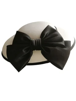 Sale Retro Stage White Retro Bow Knot Wedding Hat