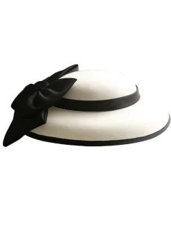 Sale Retro Stage White Retro Bow Knot Wedding Hat