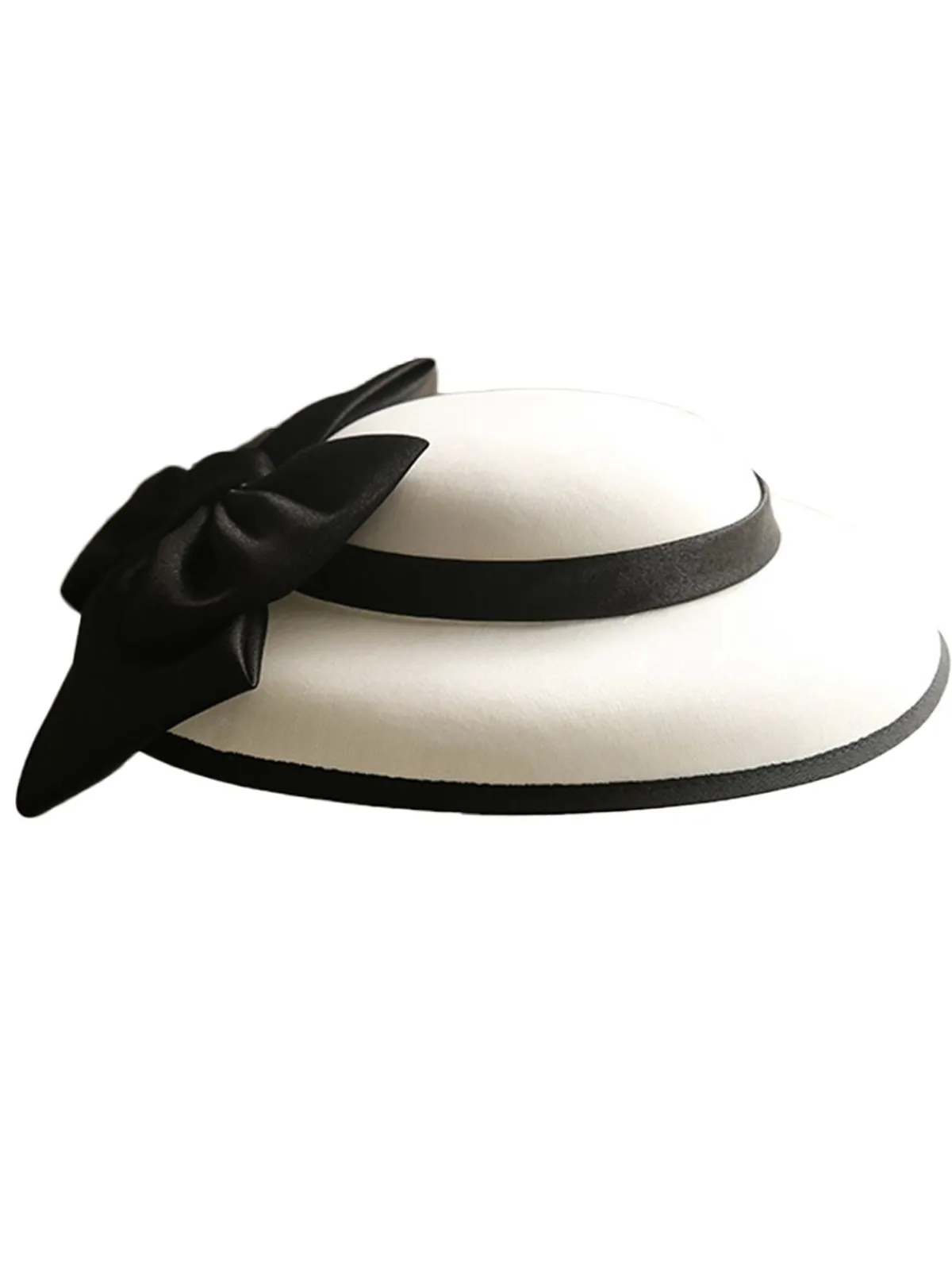 Sale Retro Stage White Retro Bow Knot Wedding Hat
