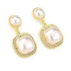 Online Retro Stage White Retro Pearl Danglers Earrings