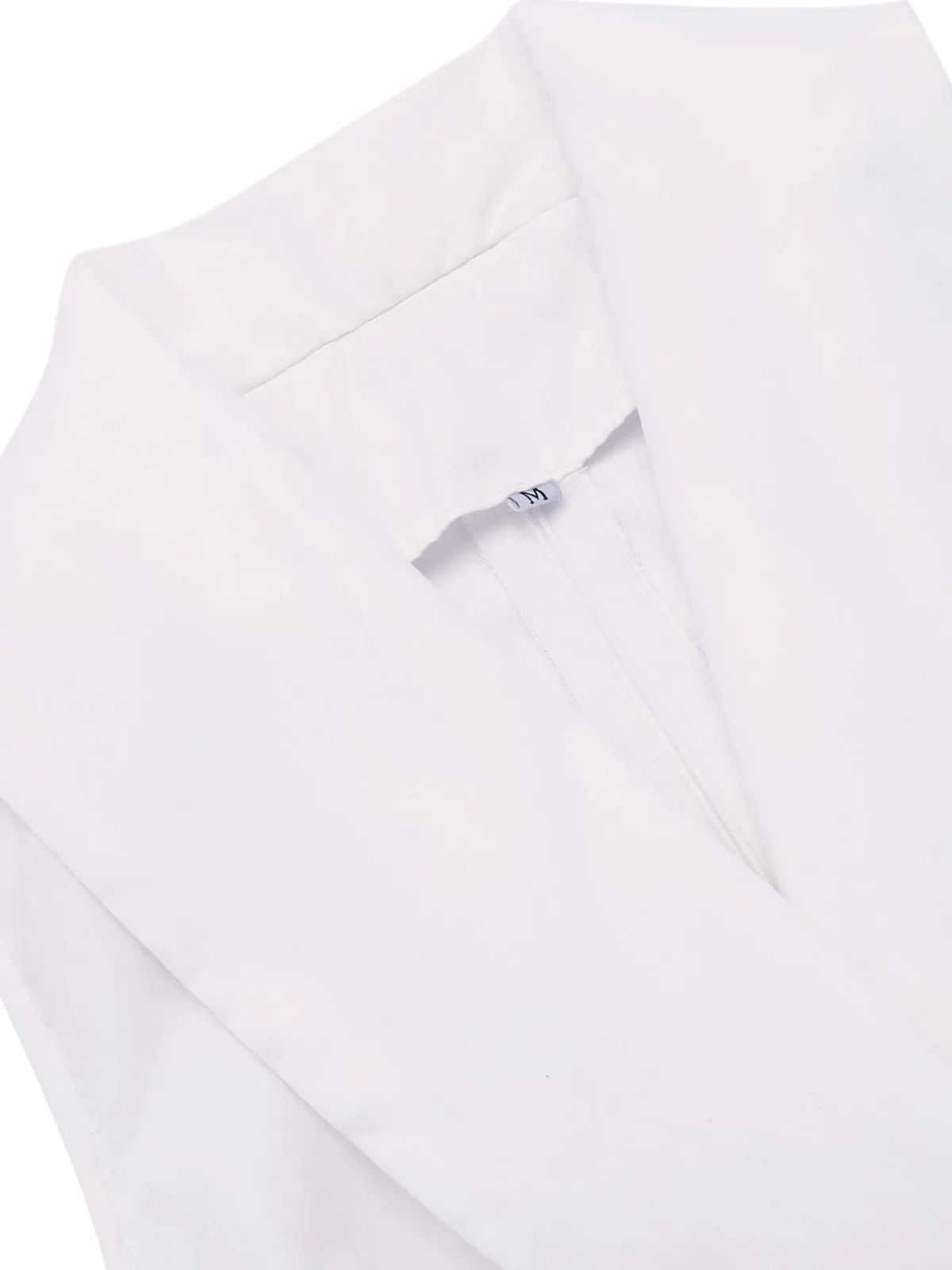 Clearance Retro Stage 1950s Halter Belted Swing Dress White