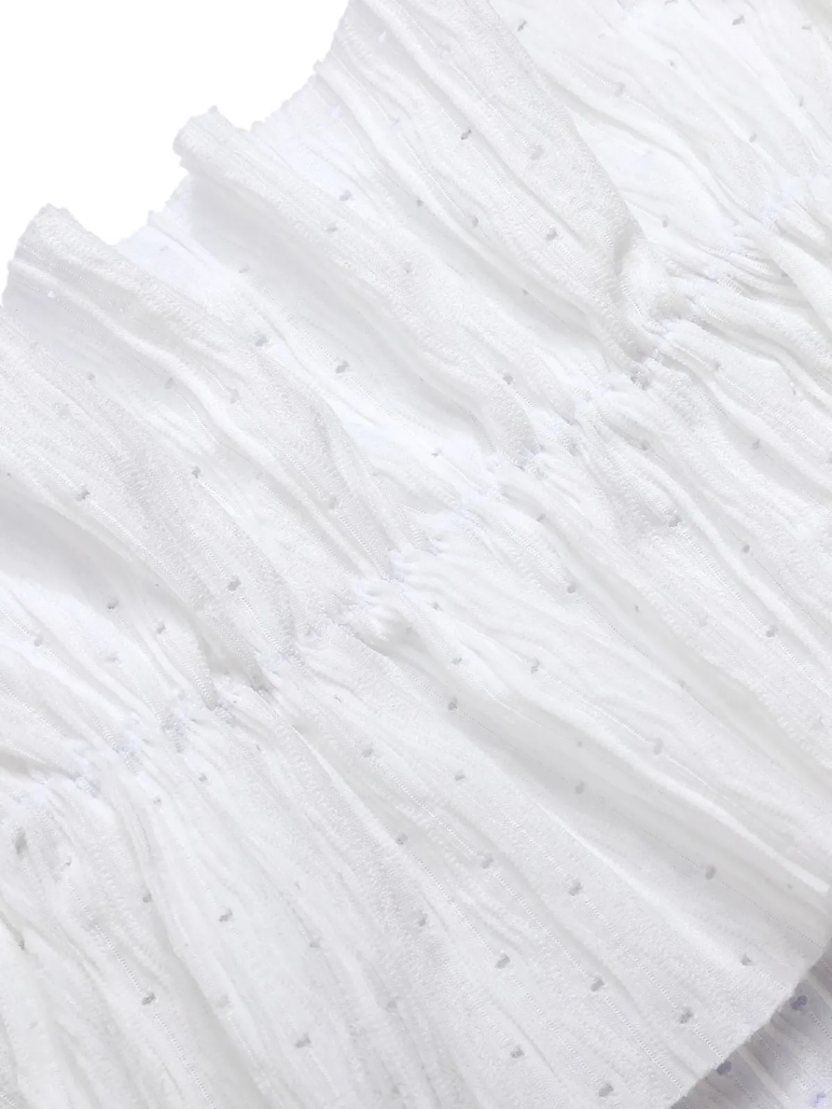 Discount Retro Stage 1970s Solid Ruffles Bandeau Swimsuit White