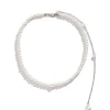Online Retro Stage White Vintage Pearl Back Drop Chain Necklace