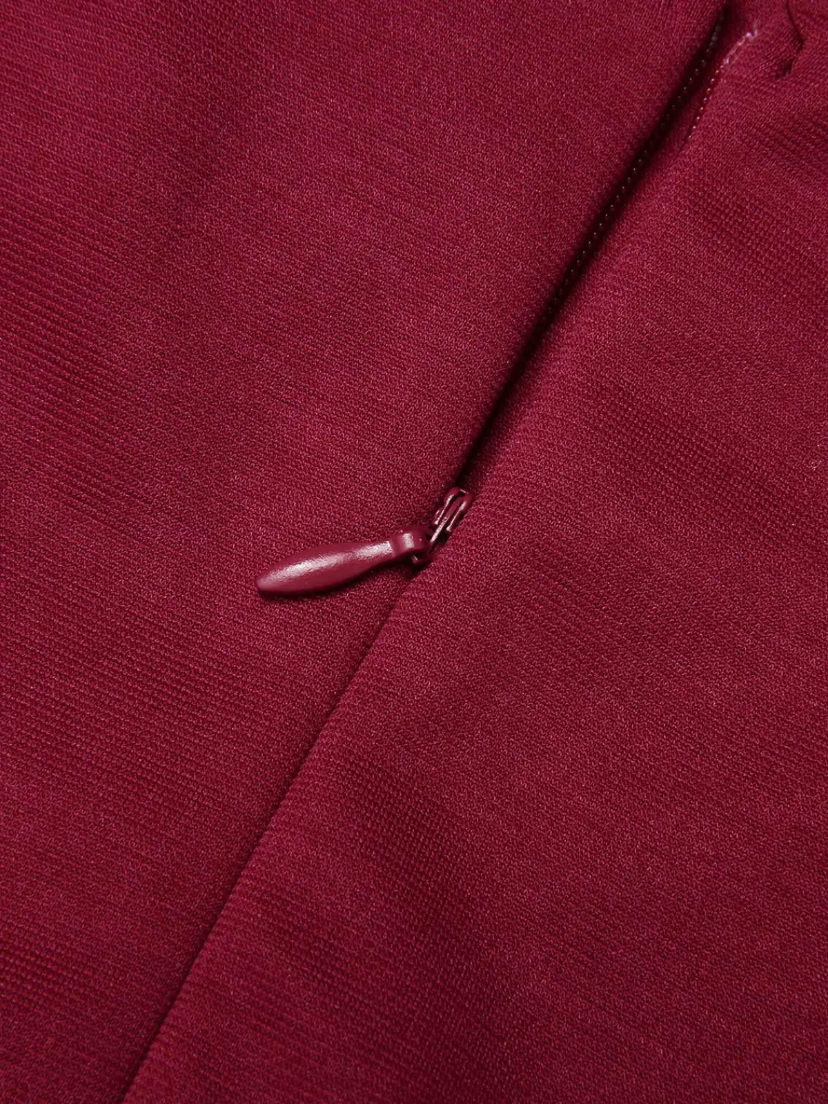 Best Retro Stage 1950s Butterfly Lapel Mesh Dress Wine Red