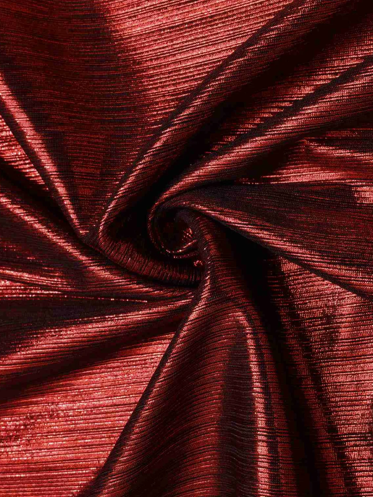 Online Retro Stage Wine Red 1970s Solid Metallic Strap Jumpsuit