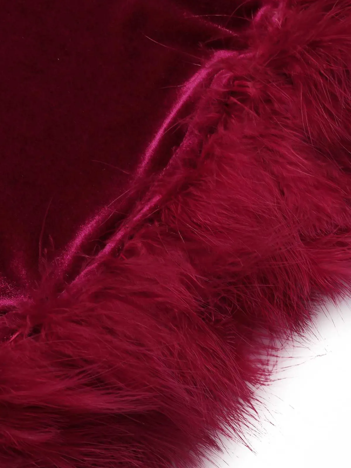 New Retro Stage 1930s Squared Neck Velvet Mermaid Dress Wine Red