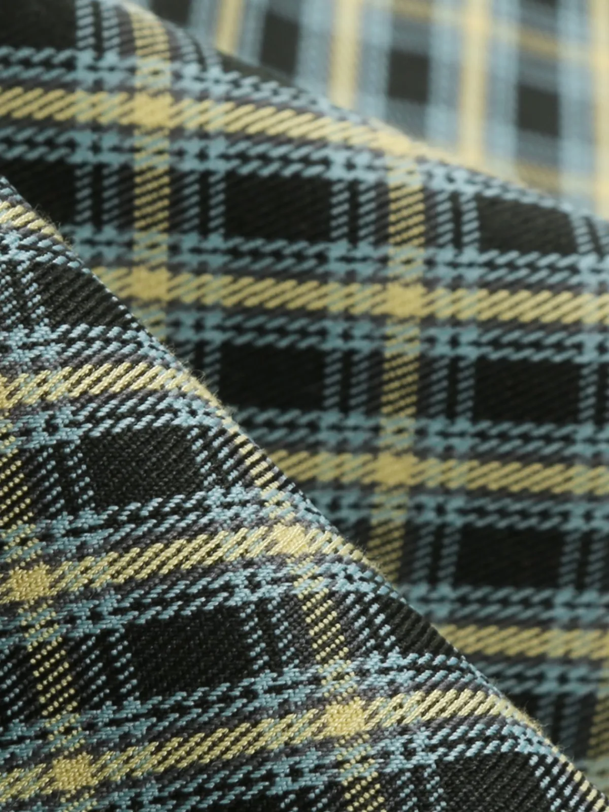 Outlet Retro Stage 1950s Plaid Lapel Belt Swing Dress Yellow & Black