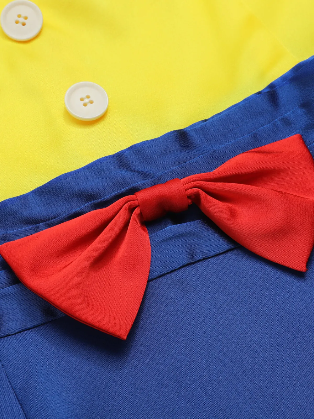 Hot Retro Stage 1960s Bow Strap Pencil Dress Yellow & Blue