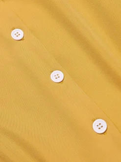 Online Retro Stage 1950s Bow Solid Blouse Top Yellow
