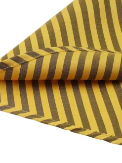 Best Retro Stage 1950s Bow Striped Swing Dress Yellow