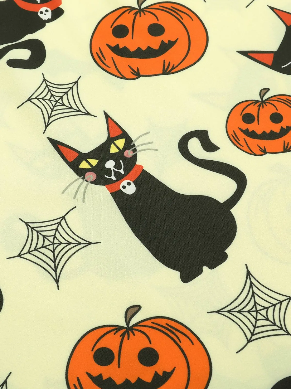 Sale Retro Stage 1950s Halloween Bow Lapel Dress Yellow