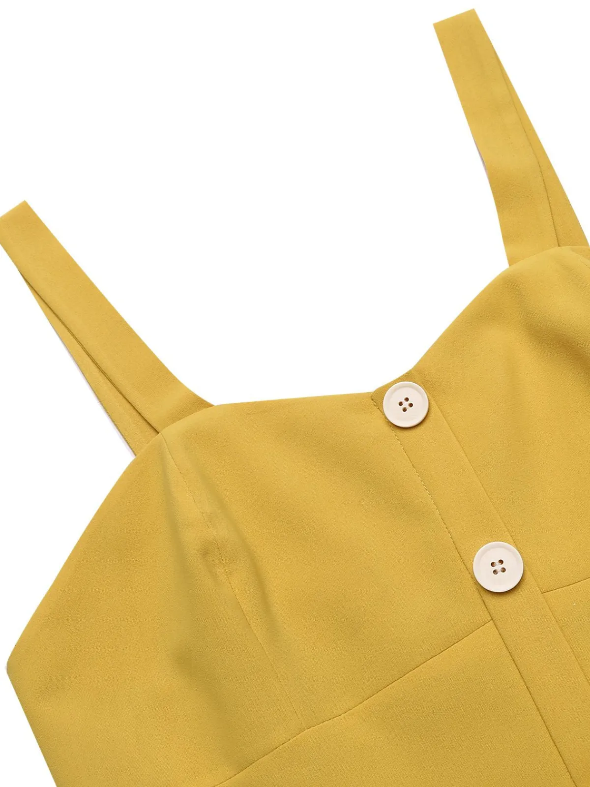 Outlet Retro Stage Yellow 1950s Romper & White Floral Skirt Yellow & White